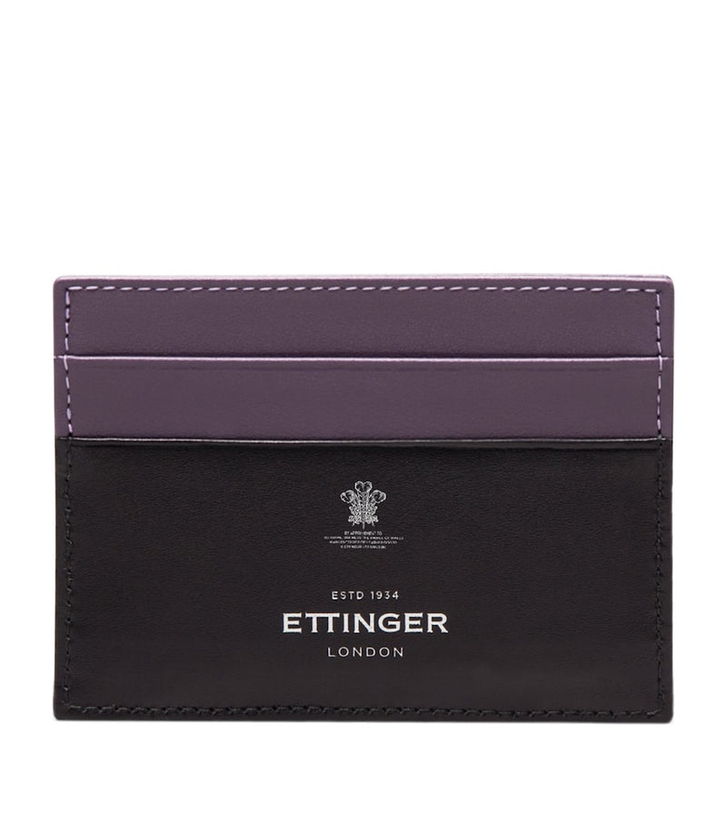 Ettinger flat card holder in calf leather, imported from the UK
