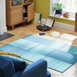 Argos Habitat Abstract Stripe Blue Cut Pile Rug - 120x170cm- Buy online at McGrocer