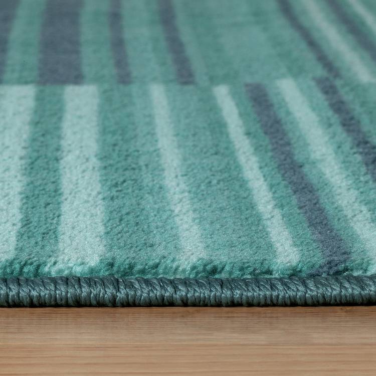 Habitat Abstract Stripe blue cut pile rug 120x170cm - British product