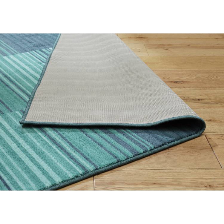 Habitat Abstract Stripe blue cut pile rug 120x170cm - British product