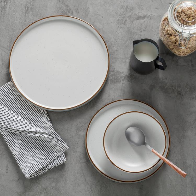 Habitat dinner set speckled grey 12 piece - British product