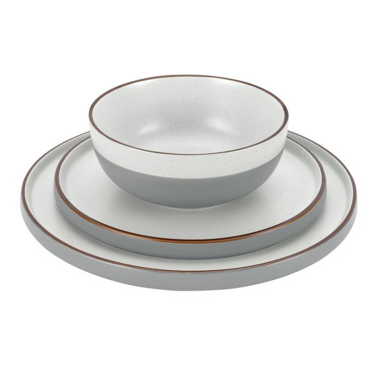 Habitat dinner set speckled grey 12 piece - British product