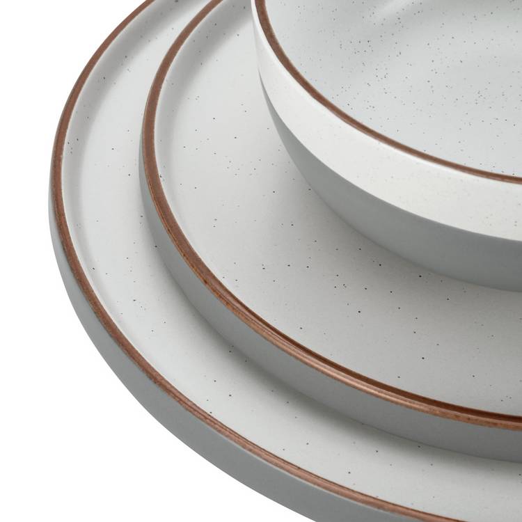 Habitat dinner set speckled grey 12 piece - British product