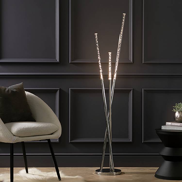 Argos Home bubble floor lamp chrome, imported from the UK