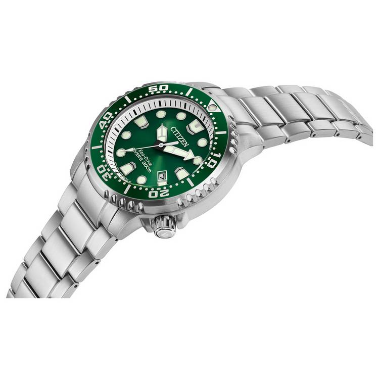 Citizen Eco-Drive dive watch emerald dial 44mm UK version