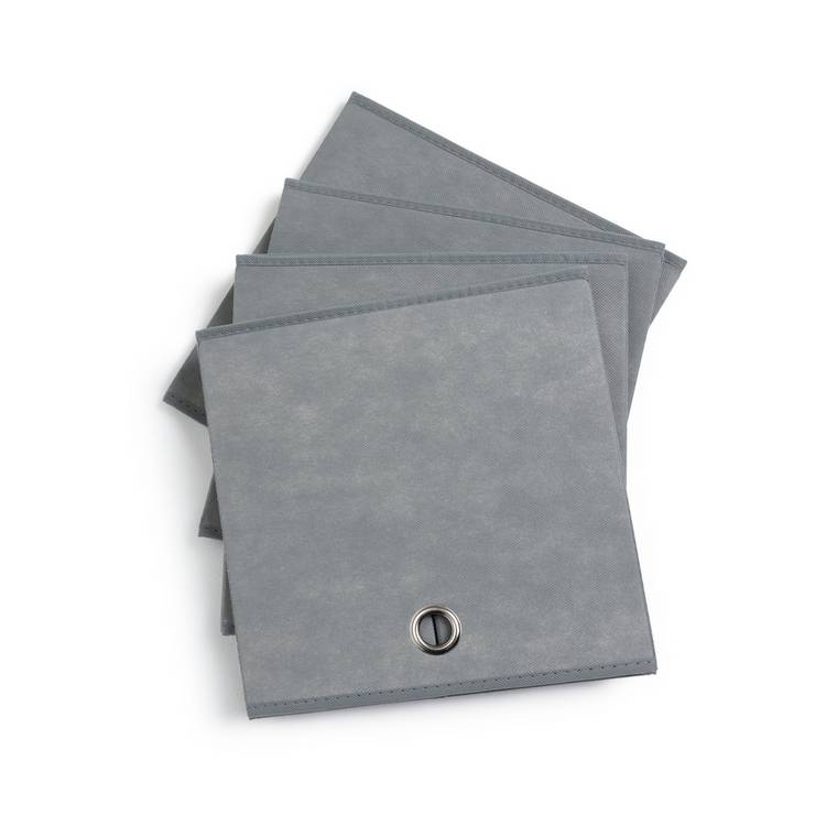 Argos Home grey square storage boxes set of 4, imported from the UK