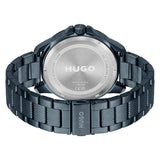 HUGO men's blue stainless steel bracelet watch 46mm, imported from the UK