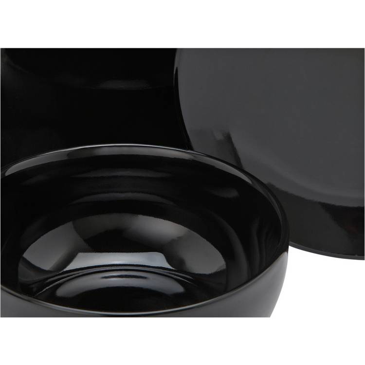Argos Home black stoneware dinner set 16 piece (British brand)