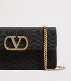 Valentino Garavani moiré VLogo chain wallet, imported from the UK