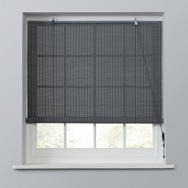 Habitat bamboo roller blind grey 90cm - British product