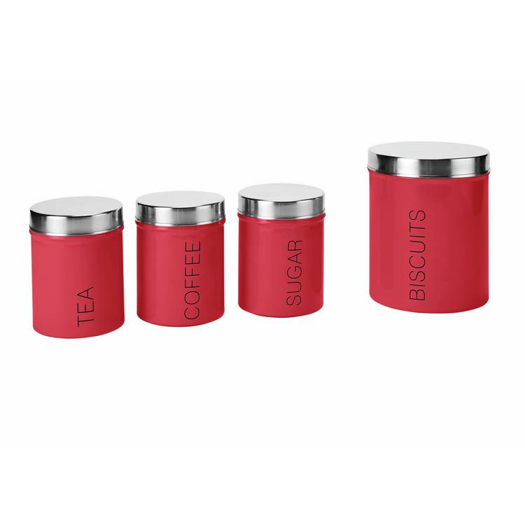 Argos Home kitchen storage set poppy red 5 piece (British brand)