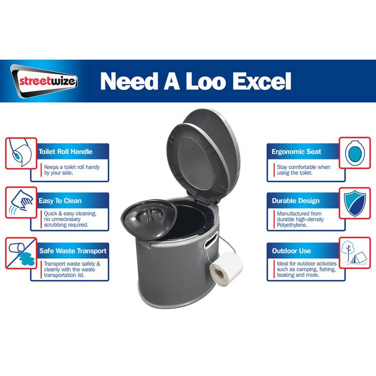 Leisurewize Portable Toilet 8L, imported from the UK