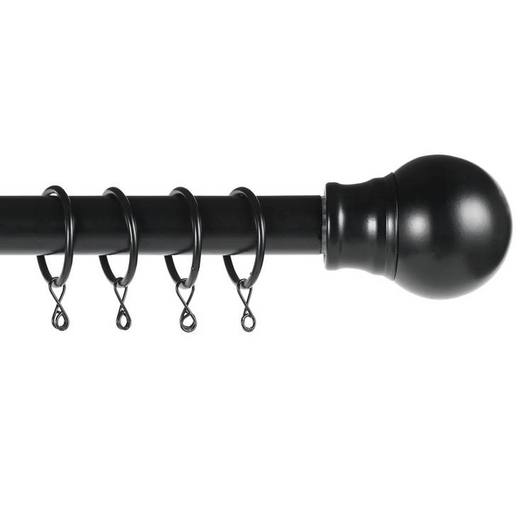 Argos Home black extendable curtain pole 110-300cm - British product