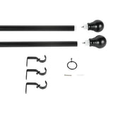 Argos Home black extendable curtain pole 110-300cm - British product