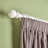 Argos Home white wooden curtain pole 240cm - British product
