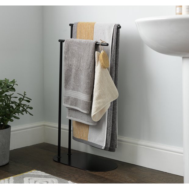 Habitat freestanding towel rail in matt black (British brand)