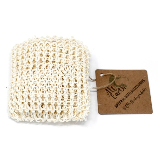 Sisal extra exfoliating sponge cushion with handle (British brand)