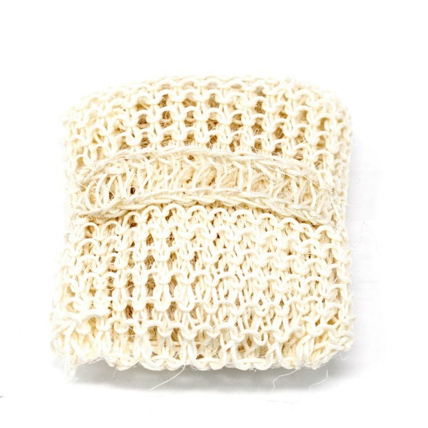 Sisal extra exfoliating sponge cushion with handle (British brand)