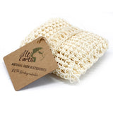 Sisal extra exfoliating sponge cushion with handle (British brand)