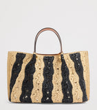 Valentino Garavani medium raffia VLogo tote bag, UK version