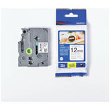 Brother TZE-231S labelling tape 12mm black on white - British product