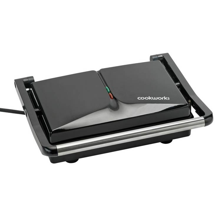 Cookworks 2 Portion Panini Press black, UK version