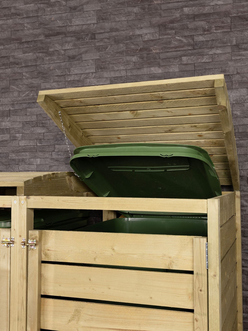 Charles Bentley wooden double bin storage unit 10x10x10cm, imported from the UK