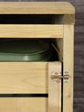 Charles Bentley wooden double bin storage unit 10x10x10cm, imported from the UK