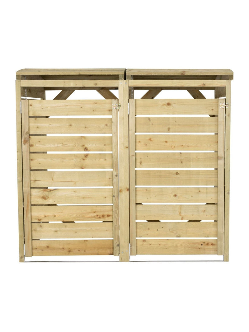 Charles Bentley wooden double bin storage unit 10x10x10cm, imported from the UK