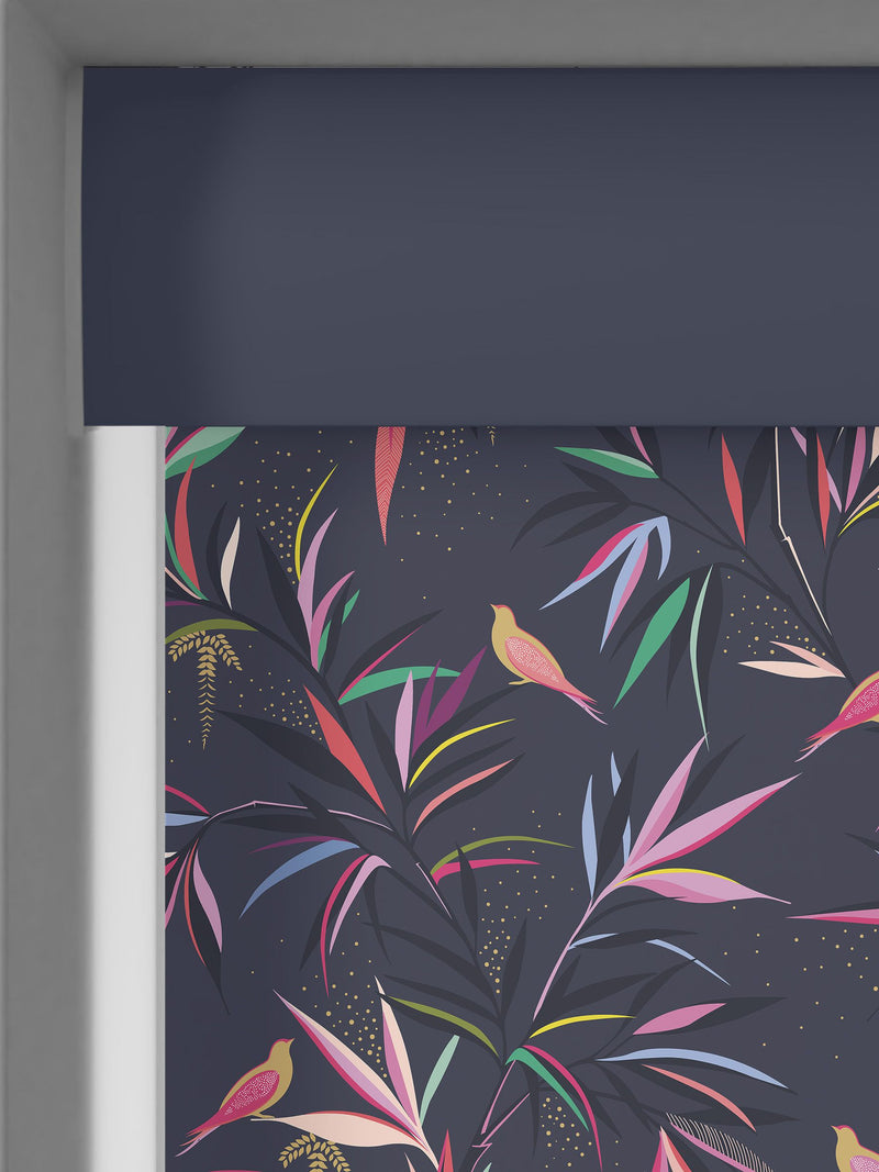 Sara Miller Smokey Blue made to measure roller blind (British brand)