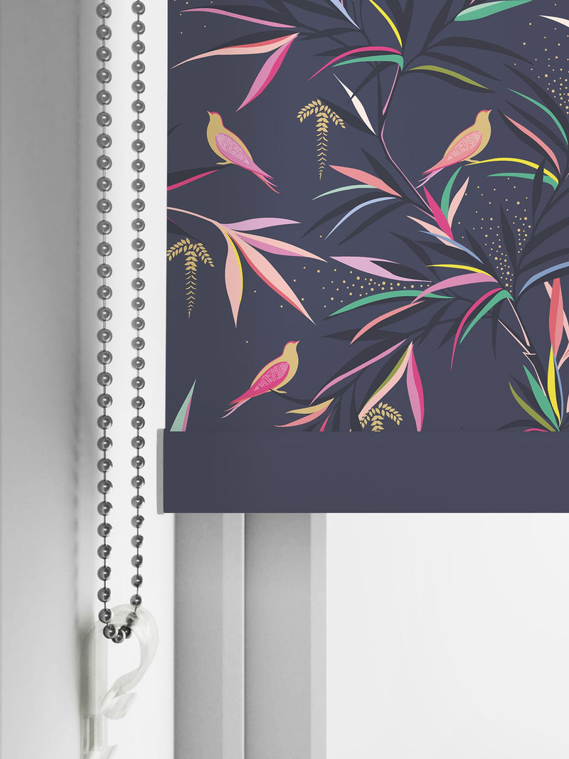 Sara Miller Smokey Blue made to measure roller blind (British brand)