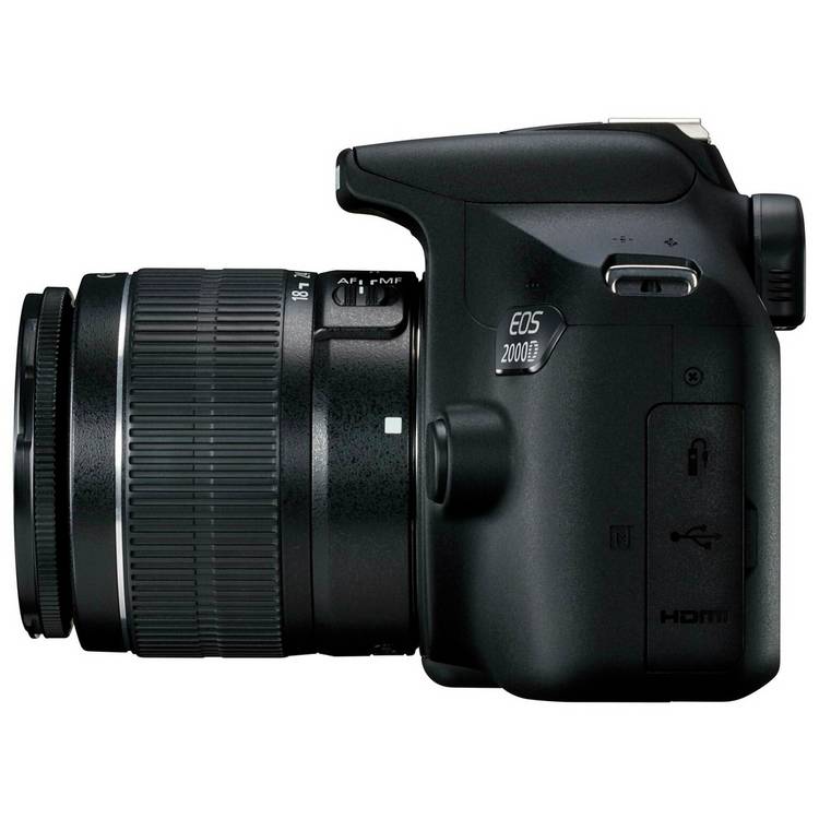 Canon EOS 2000D DSLR camera with 18-55mm lens kit, UK version