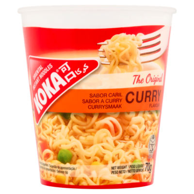 Koka Original Curry instant noodles pot 70g - British product