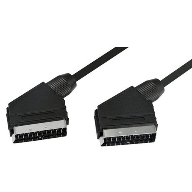 Argos black 1.5m Scart lead, imported from the UK