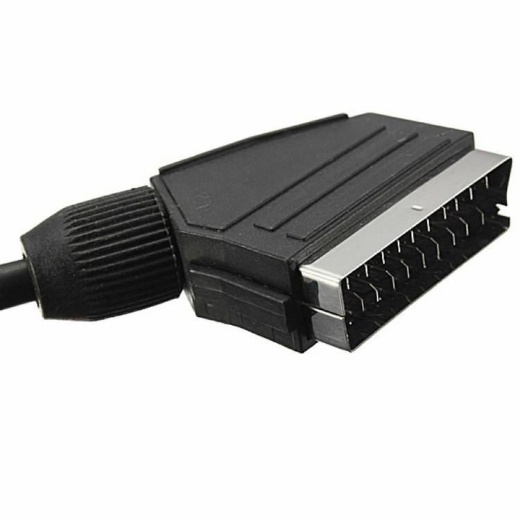 Argos black 1.5m Scart lead, imported from the UK