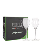 Harrods Riedel Set of 2 Crystal Performance Champagne Flutes 375ml- Buy online at McGrocer