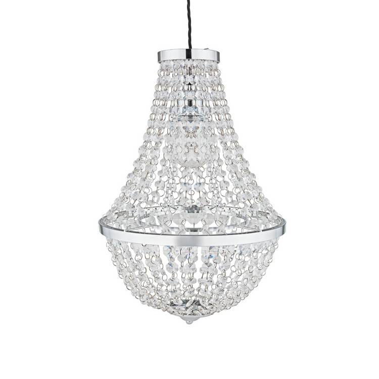 Argos Home chandelier pendant shade chrome 44cm - British product