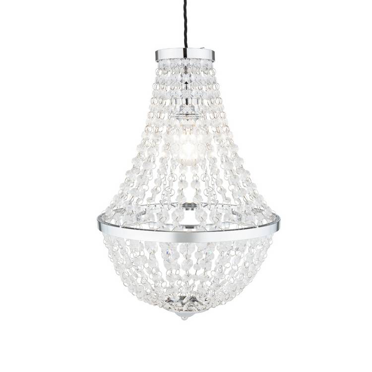 Argos Home chandelier pendant shade chrome 44cm - British product