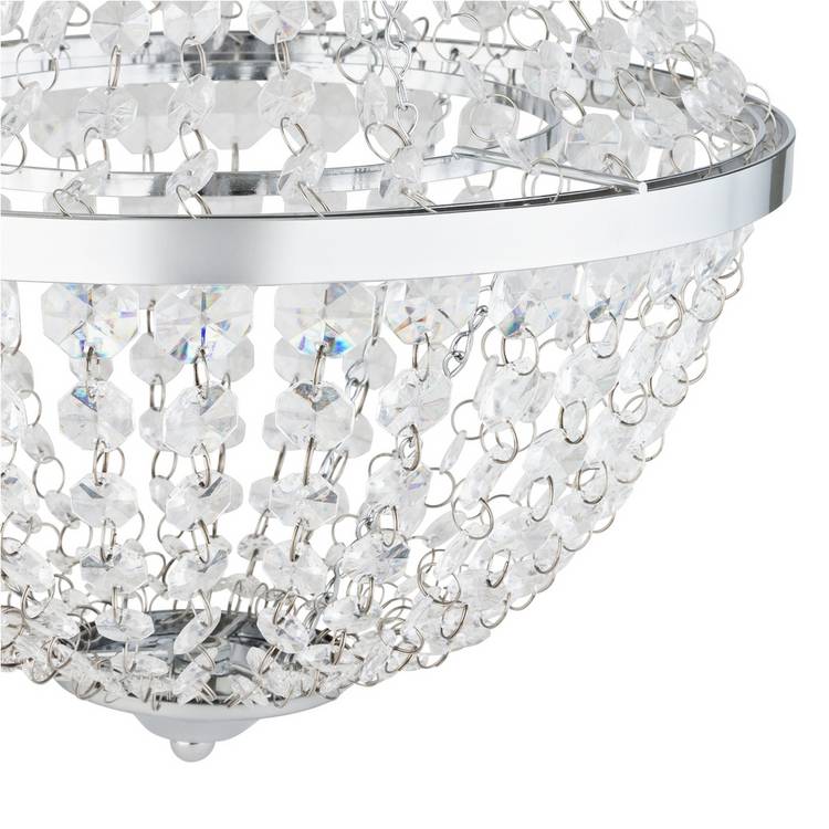Argos Home chandelier pendant shade chrome 44cm - British product
