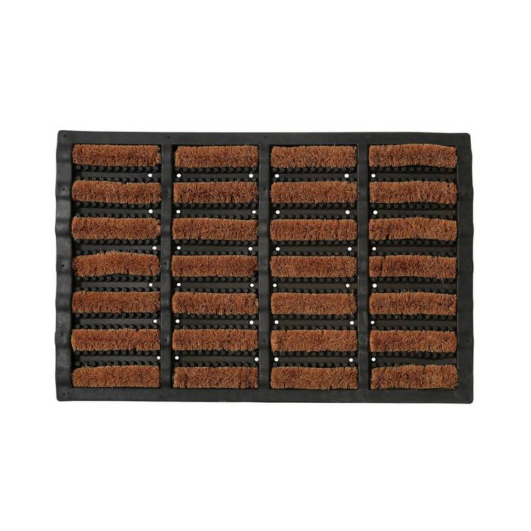 Argos Home doormat black and brown short pile 61x41cm (British brand)
