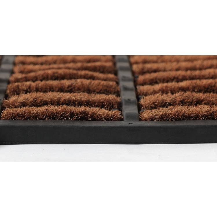 Argos Home doormat black and brown short pile 61x41cm (British brand)