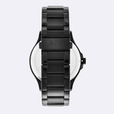 Armani Exchange black steel watch gold-tone accents UK version