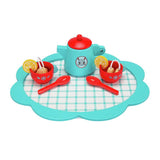 Chad Valley wooden tea set playset with accessories, UK version