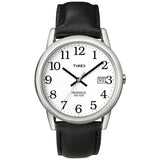 Timex men's black leather strap watch 35mm (British brand)