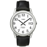 Argos Timex Easy Reader Men's Black Leather Strap Watch- Buy online at McGrocer