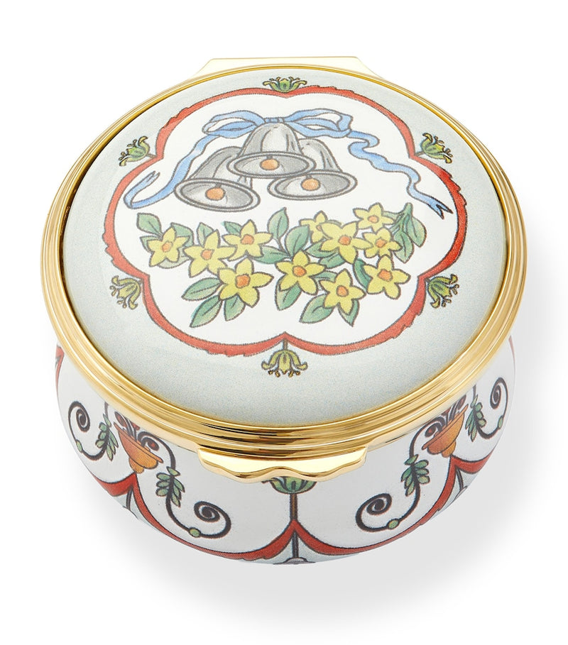 Halcyon Days enamel wedding bells box, UK version