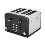 Cookworks Pyramid 4 Slice Toaster in Black, imported from the UK