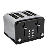 Cookworks Pyramid 4 Slice Toaster in Black, imported from the UK