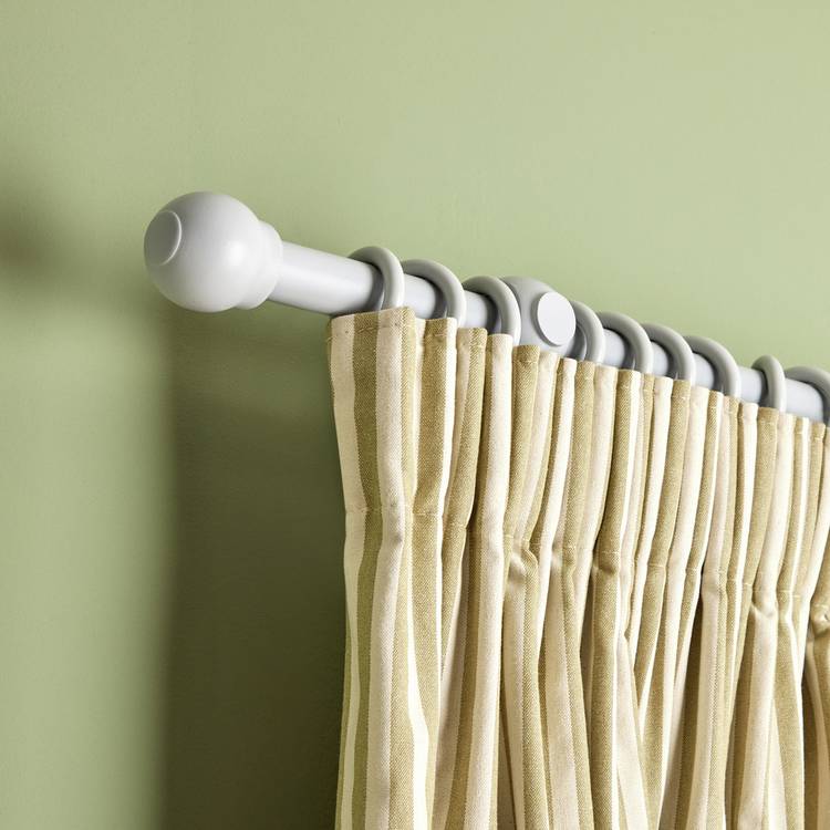 Argos Home grey wooden curtain pole 180cm - British product