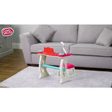 Chad Valley red keyboard stand and stool set, UK version